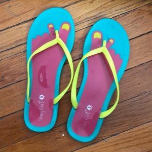 Sunny feet flip flops